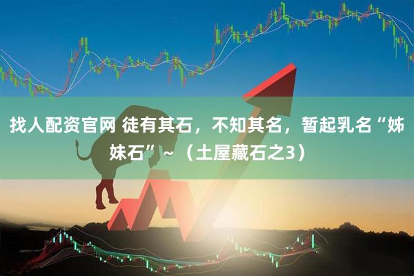 找人配资官网 徒有其石，不知其名，暂起乳名“姊妹石”～（土屋藏石之3）